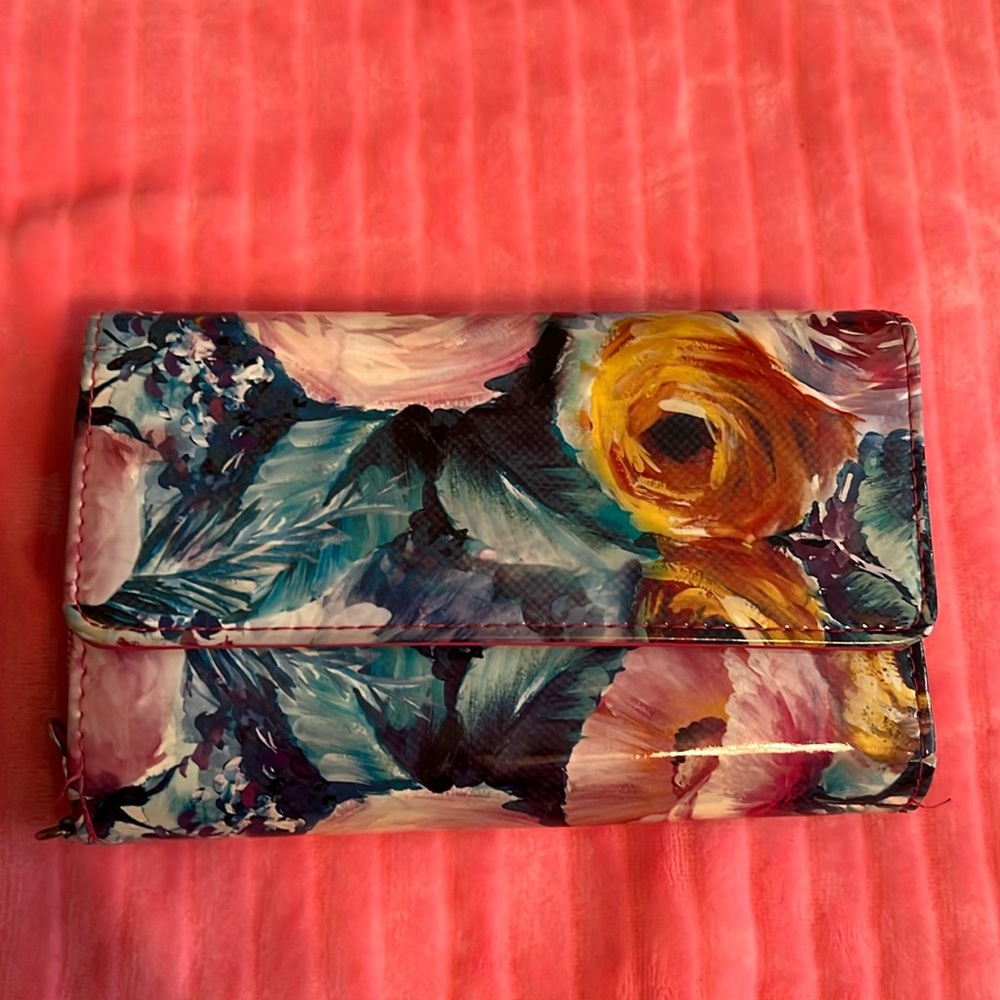 Women’s multi color Floral big fat wallet